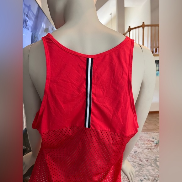 NWOT Zella Red Mesh Tank Top Size XL - Picture 5 of 10